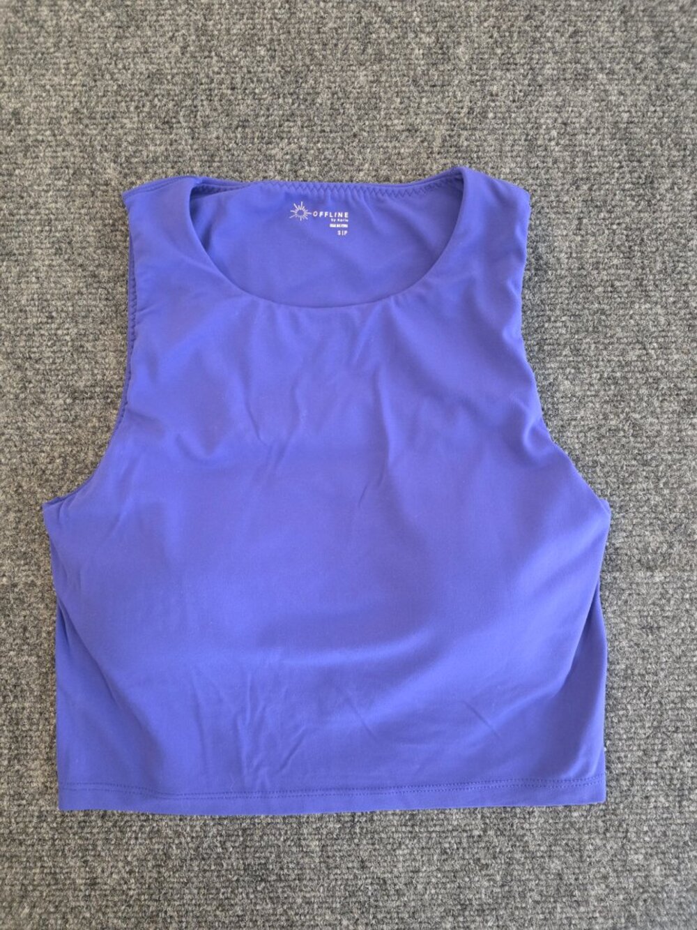 OFFLINE by Aerie Real Me XTRA Royal Blue Top S/P